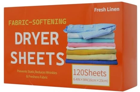 Lingettes Adoucissantes - 120 Pièces Feuilles Adoucissantes Parfumées | Assouplissant Textile Longue Durée | Convient Pour Sèche-Linge Machine À Laver Appartement Étudiant Salle De Bains Ménage