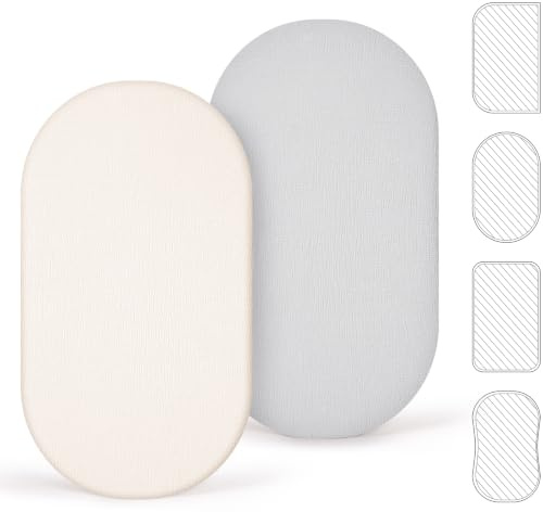 lulumoon Spannbettlaken Kinderwagen 55x90 Musselin: 100% Baumwolle | Bettlaken beistellbett weich und atmungsaktiv - Matratzenbezug mit Gummizug rutschfest - Geeignet für Babybay Maxi Boxspring