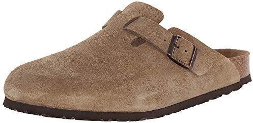 BIRKENSTOCK Unisex Boston Soft Footbed, Taupe Suede, 38 M EU