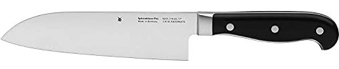 WMF Spitzenklasse Plus Santoku Messer 32 cm, Made in Germany, Messer geschmiedet, Spezialklingenstahl, Kunststoff-Griff vernietet, Klinge 18 cm