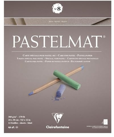 Clairefontaine 96014C Skizze Pastellblock Pastelmat N.8 24x30cm Braun