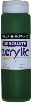 Daler-Rowney Graduate Acrylic Paint, Plastic Bottle, 16.91oz - 500 ml, Sap Green