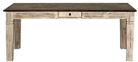 MASSIVMOEBEL24.DE Kolonialstil Mango massiv Massivholz Möbel Esstisch 150x90 Akazie Massivmöbel Kolonial Holz massiv Castle-Antike #107