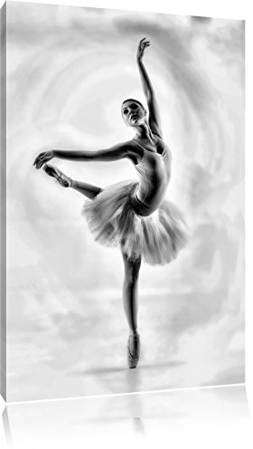 Pixxprint Ästhetische Ballerina, Größe: 80x60cm, Leinwandbild, fertig gespannt, Wandbild, Dekoration, Kunstdruck, kein Poster