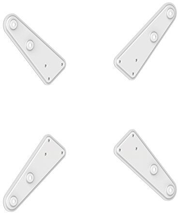 PureMounts ADAPT-D Plaque Adaptateur VESA universel pour l'Élargissement des Distances VESA, agrandit de VESA 200x200 jusqu'à 400x400, en 2 pièces, max. 30kg, blanc