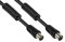 kabelmeister TV Antennenkabel 50 m schwarz - HDTV Kabel - Koax (IEC) Stecker an Buchse - 2x Mantelstromfilter (Ferritkern), Doppelschirmung, Schirmmaß > 100dB - Qualitätsware vom KABELMEISTER