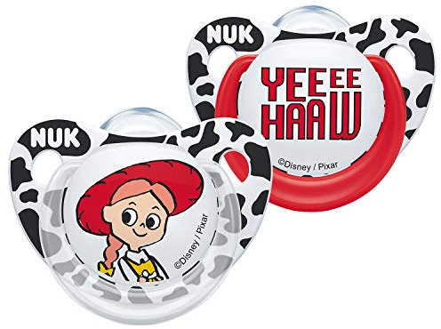 NUK Disney Pixar Toy Story Trendline Silikon-Schnuller, 6-18 Monate, 2 Stück, Jessie