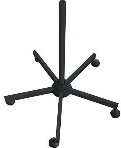 Beltom® Stativ für Lupe/Lupenleuchte, rollbar, Rollstativ,Ständer für Lupenlampe,Rollen,Nägel - Schwarz