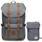 KAUKKO Laptop-Rucksack, funktionelle Outdoor-Tasche für Reisen & Camping, Studentenrucksack für Studenten, Grau-Set Ki02+ep5-11, one size, Tagesrucksack