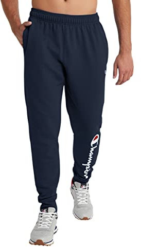 Champion Powerblend Pantaloni da Jogging da Uomo Sportivi in Pile, Pantaloni Comodi da Tuta (Standard o Taglie Forti), L