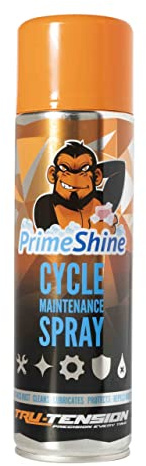 Tru-Tension | PrimeShine Cycle Maintenance Spray | Schmiermittel für Straßenräder, Mountainbikes, Rennräder und E-Bikes | 500ml