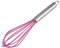 sourcing map Egg Whisk Stainless Steel Whisk Mixer Kitchen Utensil for Blending, Whisking, Beating and Stirring Pink Spring Whisk