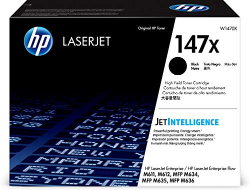 HP 147X (W1470X) Schwarz Original Toner mit hoher Reichweite für HP LaserJet Enterprise M611, M612, M635, M637, XL