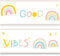 Bordüre 15cm x 200cm für Kinderzimmer Babyzimmer Dekor Aufkleber Wandbordüre selbstklebend Wandtattoo für Kinder Mädchen Junge Y033 (Good Vibes)