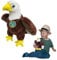 EcoBuddiez - Adler von Deluxebase. Mittelgroß 20cm weiches Plüschtier aus recycelten Plastikflaschen. Umweltfreundliches kuscheliges Geschenk für Kinder und süß Stofftier für Kleinkinder.