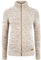 OXMO OXPhenix Damen Strickjacke Grobstrick Cardigan Strickcardigan mit Stehkragen Reißverschluss 100% Baumwolle Regular fit, Größe:M, Farbe:Dune (795409)