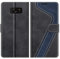 MOBESV Hülle für Samsung Galaxy S7 Handyhülle, Lederhülle mit Kartenfach, Klapphülle mit Ständer, Flip Case Handytasche Schutzhülle, Modisch Schwarz