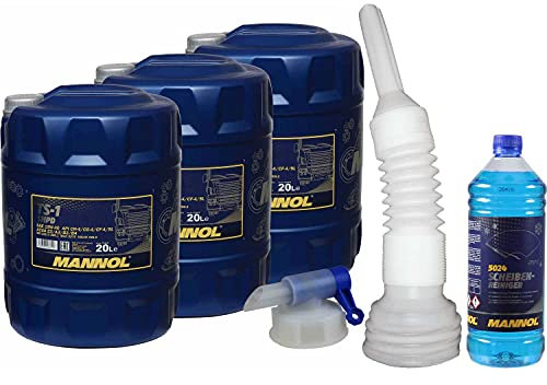 QR-Parts Set 60 Liter 85482892 DIN61 CT4503 5024 MN7101-20 1 Original MANNOL Scheiben-Reiniger -70 °C Frostschutz Konzentrat 20 TS-1 SHPD 15W-40 API CH-4/CG-4/CF-4/SL Auslaufhahn