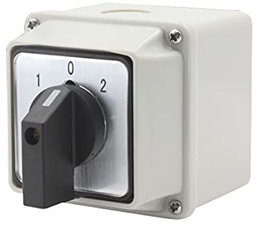 1 PZ Interruttore di commutazione Interruttore rotante LW26-25 Rotary Dual Power Switch Cam Switch 3 posizioni 8 Terminali con Installazione Scatola Impermeabile 220V 25A