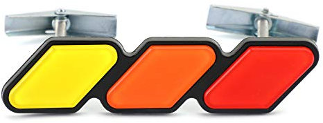 Bruce & Shark Tri-Color 3 Grille Badge Emblem Fit for to-yo-TA Tacoma 4Runner Tundra Highlander #A