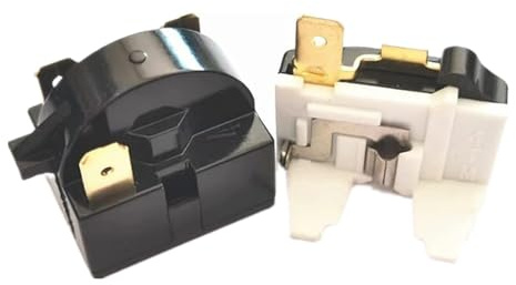 KongV Compressore, 4,7 ohm, 3 pin, relè di avvio/avviamento PTC e kit di sovraccarico, compatibile con mini frigoriferi, congelatori compatti, refrigeratori per bevande, refrigeratori