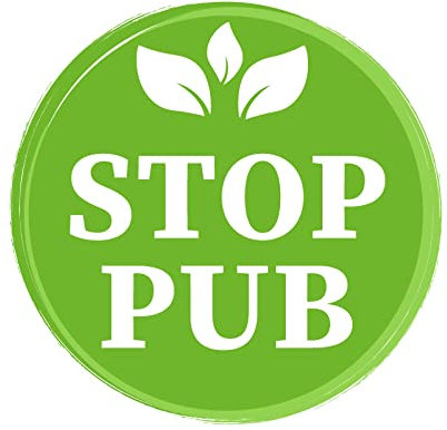 signaletique-france AUTOCOLLANT STOP PUB PLASTIFIÉ 6cm (1 unité)