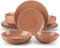 vancasso Sabine Juego de Vajilla Completa de 16 Piezas para 4 personas, Semimate Glaseado Sésamo de Gres con Platos Llanos Platos de Postre, Cuencos de Pasta y Tazones de Cereales, terracota