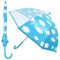 KAV Kids Transparent School Umbrella Boys and Girls - Sweet, Beautiful, Lightweight Design Dome Parasol for Your Child (CLOUD)