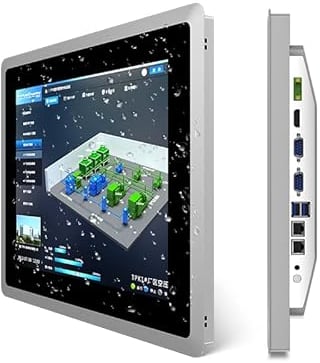 SunKol 19 Zoll Industrial Embedded Panel PC, 10-Punkt-kapazitiver Industrie-Touchscreen-Panel-Computer, 2xUSB3.0,HDMI,2xRS232,2xLAN (i3-3217U, kein RAM, kein SSD, kein System)