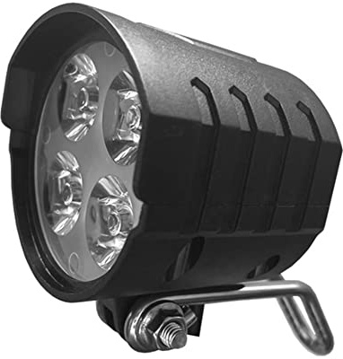 Ocnvlia 36V-60V E-Bike Headlight EScooter LED Front Lamp Electric Bike Bicycle Motorcycle Waterproof Horn Set Headlight, Black