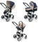 Foppapedretti Trio Supertres I-Size, Sistema Modulare Combinato per Bambini, Navicella Passeggino e Seggiolino auto I-Size, Maniglione e Poggiagambe Regolabili, conforme ECE R129, Denim Perla