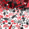 GoldRock Konfetti 18. Geburtstag Männer Frauen, Tischdeko 18 Geburtstag Frau Schwarz Rot, 18 Geburtstag Männer Deko, Streudeko 18er Geburtstag Mann, Confetti Geburtstagsdeko 18, 18. Geburtstag Deko