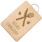 Maverton Tagliere rettangolare di legno incisione personalizzata - Battilardo con manico - gadget di legno per cucina - taglieri per aperitivi per donna - 32 x 25 cm - Posate