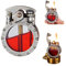 Vintage Feuerzeug, Retro Transparentes Kerosene Feuerzeug Cooles Kerosinfeuerzeug Kreativität Antikes Steampunk-Feuerzeug Winddichtes für Camping BBQ, Geschenk für Männer Papa (Silber)