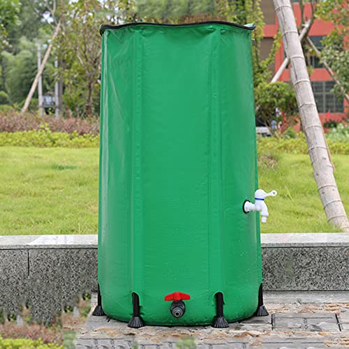 Effizienter faltbarer Regenwassertank – tragbare Regentonne mit Filter und Zapfhahn – ideales Regentonnen-System für die Bewässerung von Geräten – Überlauf-Set im Lieferumfang enthalten