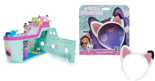 Gabby's Dollhouse 6068572 Master, Gabbys, Kreuzfahrtschiff-Spielzeug mit 2 Spielzeugfiguren & Magical Musical Cat Ears, Haarreif mit Katzenohren