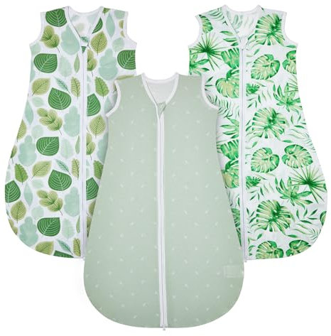 Lilian&Gema Gigoteuse Été 18 24 Mois - 3pcs Gigoteuse TOG 0.5 - Turbulette Ete, Gigoteuse Bébé Sans Manches, Fermeture Éclair Double Sens, Gigoteuse Legere 87.5cm