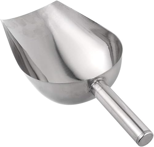 Stainless Steel Ice Scoop Metal Ice Scooper Multipurpose Metal Scoops Ice Shovel Coffee Bean Flour Scoop for Bar Buffet Party Kitchen (30X13cm)
