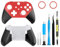 OEM-Ersatz-Set für Xbox Elite Series 2 Controller für Front- und Rückseitengehäuse, inklusive Frontplatte, Griffabdeckung und Reparaturwerkzeugen (rot)