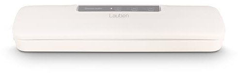 Lauben Vacuum Sealer 10WT Vakuumiergerät mit automatisches Vakuumieren und Verschweißen, Leistung 80 W, integrierter Folienhalter, Folienschneider im Vakuumiergerät, 10 Beutel in der Packung