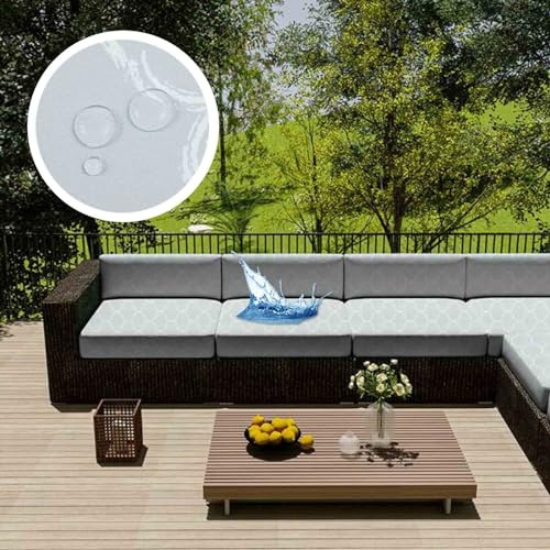 MTHGH Outdoor Kissen Wetterfest Sofabezug Wasserdicht Sofa Sitzkissenbezug Outdoor Sofa Überzug Bezüge Für Gartenpolster Sofa Cushion Cover Stuhlkissen Ersatz(#28,60x55x10cm)