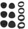 Aiivioll Galaxy Buds FE Ear Tips, Hooks & Wings (5 Pairs) - Silicone Replacement for Enhanced Comfort & Stability, Anti-Slip Design, Easy Installation - Compatible with Samsung Buds FE（Black）