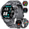 FOXBOX Reloj Inteligente Hombre Militar, 1.43''AMOLED Smartwatch con Llamadas Bluetooth,3 Cinturini, 100+Modos Deporte, Pulsómetro Sueño, IP68 Impermeable Smartwatch Hombre para Android iOS Negro