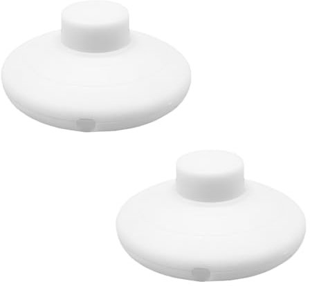 2 Pcs Interrupteurs à Pied Ronds 3 A 125 V avec Contacts à Vis Autobloquants pour Lampes de Table D'enfants Lampadaires Lampes D'armoires de Cuisin