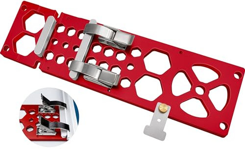 340mm 90° Rechtwinklige Führungsschiene,Winkelanschlag Führungsschiene, Elektrische Kreissägen-Führungsschienenklemme für Holzbearbeitung, kompatibel mit Makitas Führungsschiene Rote