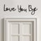 Stylish 3mm Black Wood Love You Bye Wall Art Sign – Modern Home Decor for Living Room & Hallway – Easy Install with Heavy Duty Double-Sided TapeC