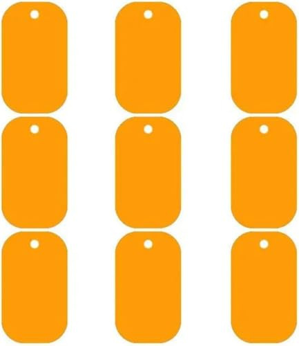 100 PCS Blank Dog Tag Nameplate Pet ID Tag Aluminum Cat Dog Name Phone Number Tag Pendant Color Blank Dog Tag Personalized Custom Dog Tag-Yellow-50x30mm