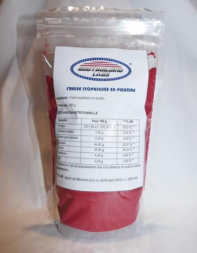 Fraise lyophilisée en poudre 250 g