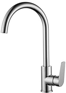 GALYON IMEX Grifo Cocina Fregadero - BÉLGICA Grifo Cocina Monomando con Diseño Elegante, Cuerpo de Latón, Acabado MODERNO, Cartucho Cerámico Ø35mm, Instalación Fácil (CROMADO)
