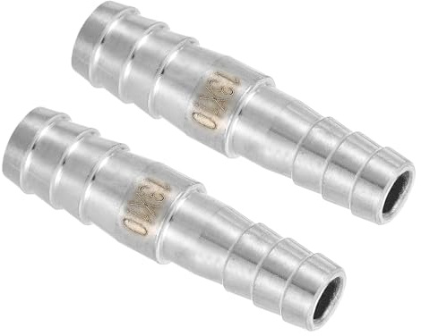 QUARKZMAN 2Pcs 1/2 to 3/8 Raccordi per Tubi Riduttori a Innesto per Tubo, 304 Acciaio Inossidabile Raccordi per Tubi Igienici Adattatori per Sistemi a Vuoto, Connessioni per Tubi, Argento